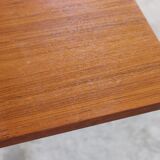 Vintage rectangular teak table with 2 extension spieces, 1960s