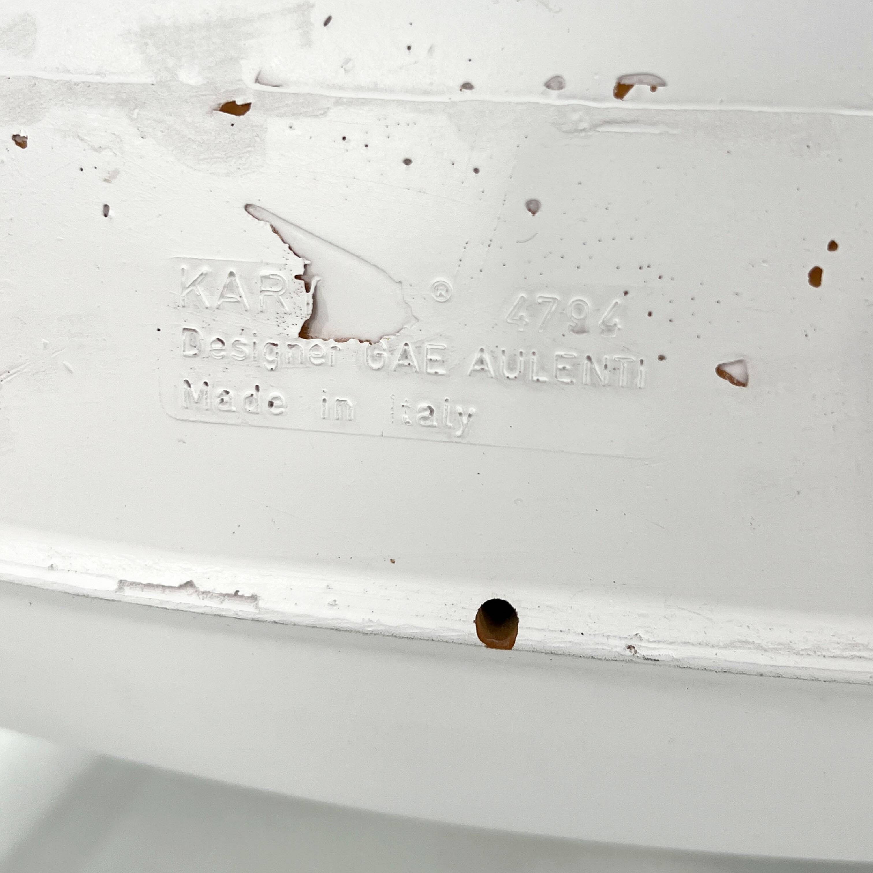 Fauteuil Blanc Modèle 4894 par Gae Aulenti pour Kartell, 1970