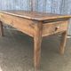 Antique Rustic Solid Cherry Farmhouse Table with 3 Drawers and 1 Pull Out