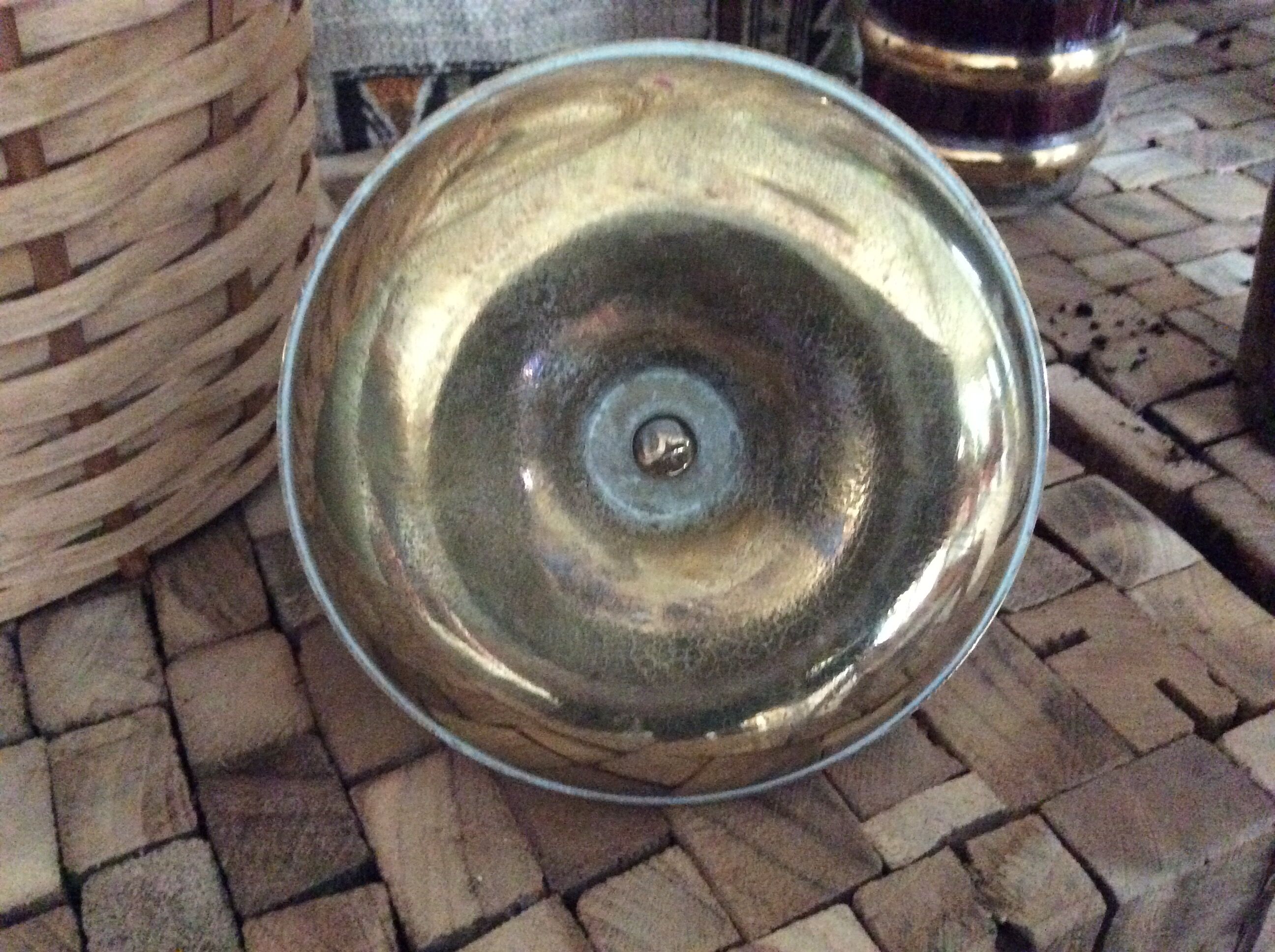 Copper candle holder