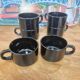 Ensemble de six tasses expresso Arcoroc vintage