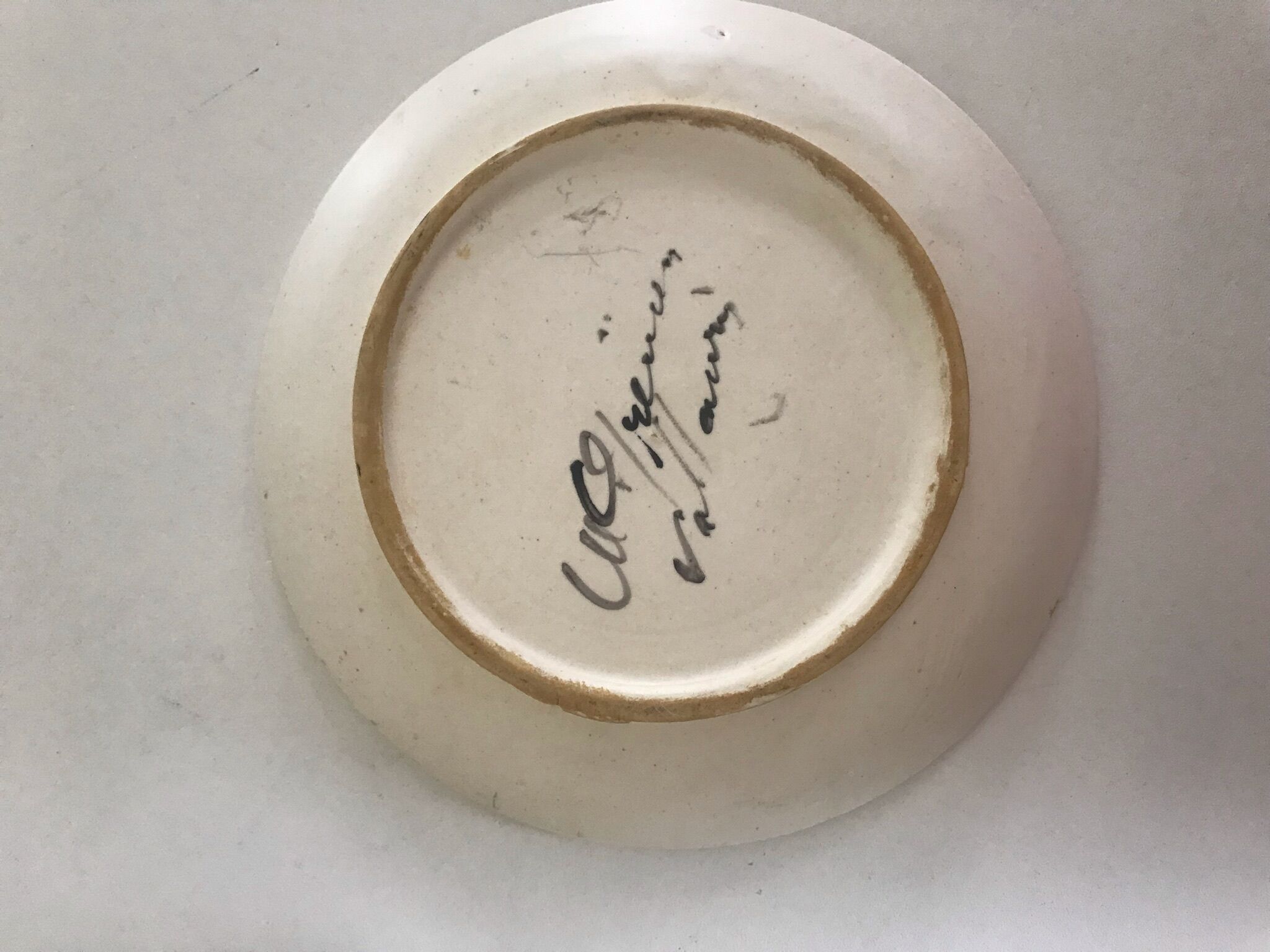 Empty plate ceramic pockets vallauris Annees 60