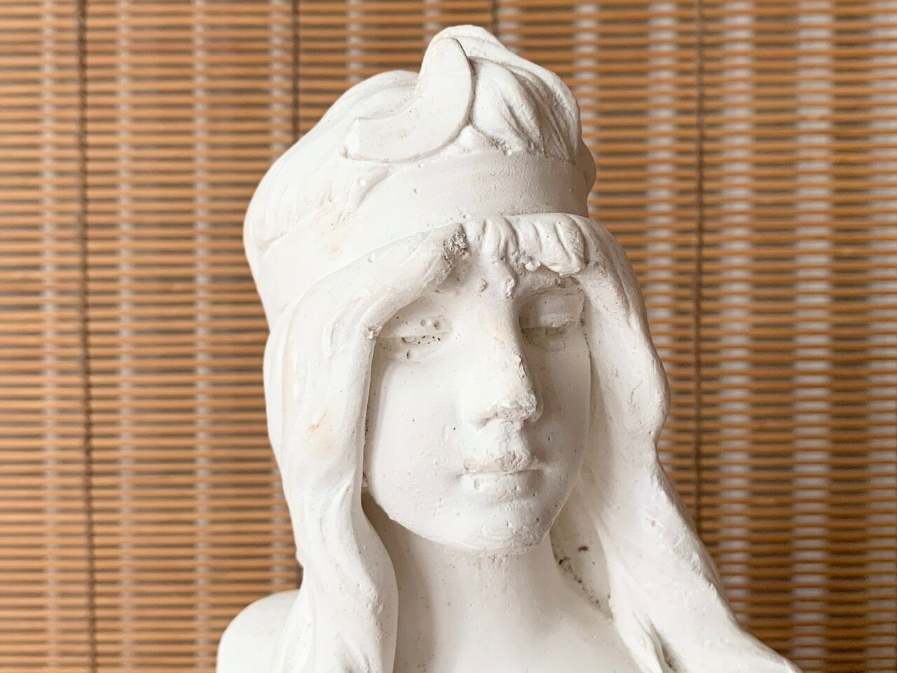 Bust of woman in plaster: Diane