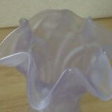 Glass vase mold press frost medallion light parma color