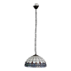 Lampe suspendue en verre teinté de style Tiffany