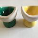 Pair of egg cups modernists workshop ceramic 50