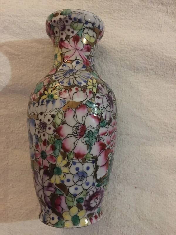 Vase Porcelaine motif fleuri
