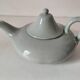 Celadon speckled glazed ceramic teapot