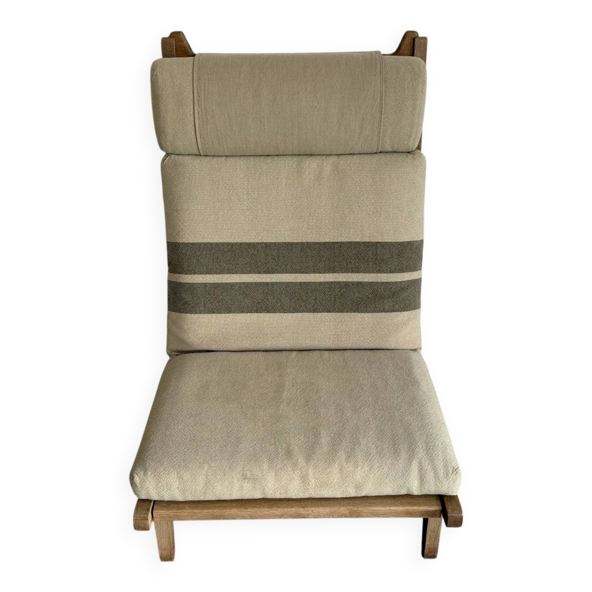 Chaise longue vintage Hans Wegner GE375 en chêne