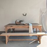 Farmhouse table with drawers for 10 people