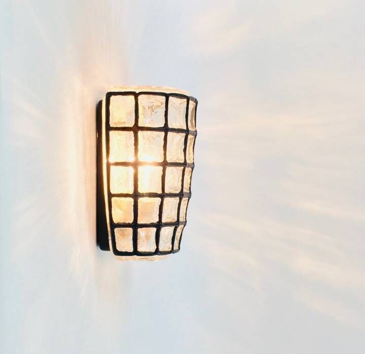 Mid-Century Modern Glass Wall Light from Limburg, Germany, 1960s/1970s