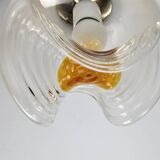 Lampe suspendue en verre de Murano effet brume en forme de vague