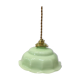 Suspension vintage en opaline verte
