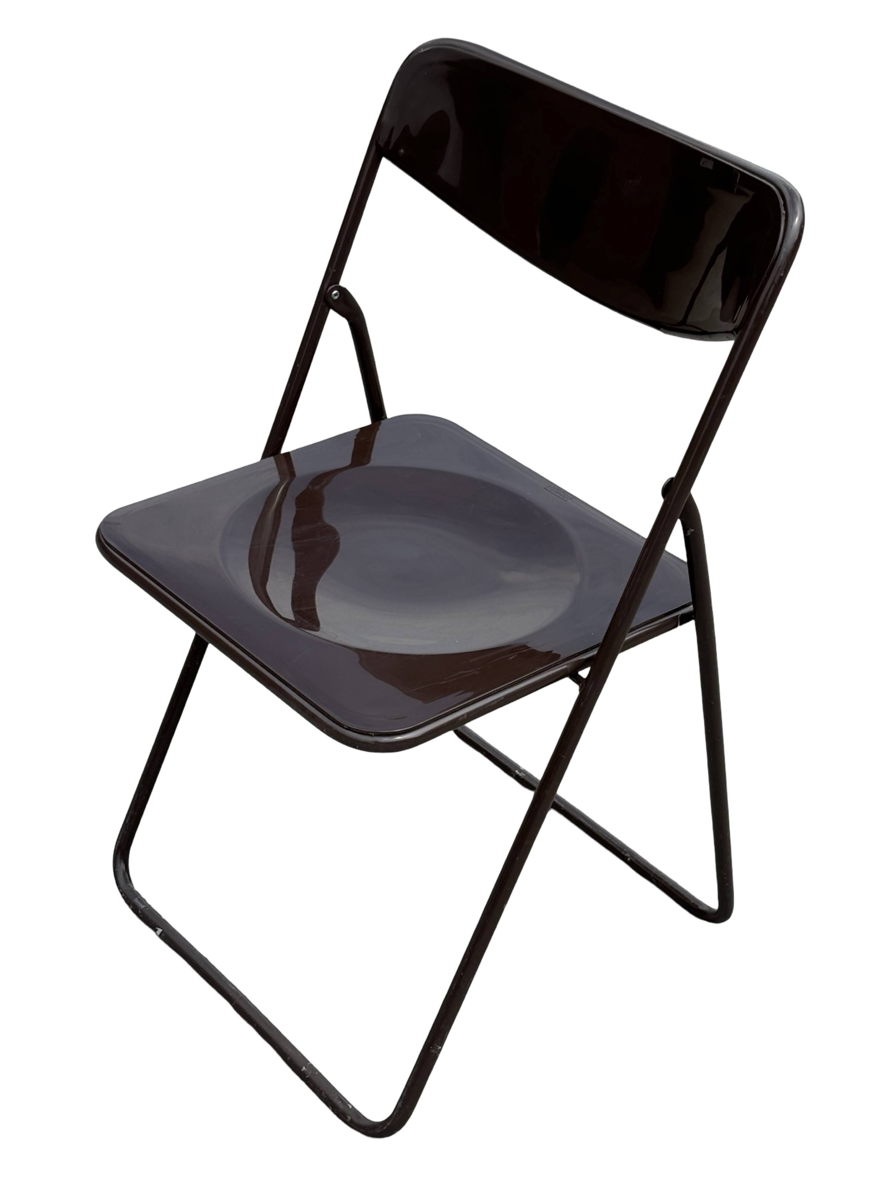 Vintage Ted Folding chairs Niels Gammelgaard for Ikea - Set of four - in Dark Brown