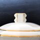 Art Deco ensemble of Czech coffee pot and sugar bowl.