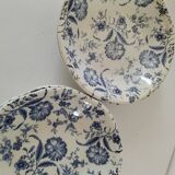 Ensemble de 4 assiettes creuses Gien et Enoch Wedgwood