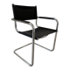 Bauhaus style cantilever chair, modernist vintage chrome.