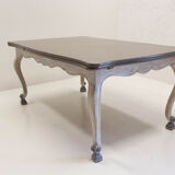 Table style louis xv patinated