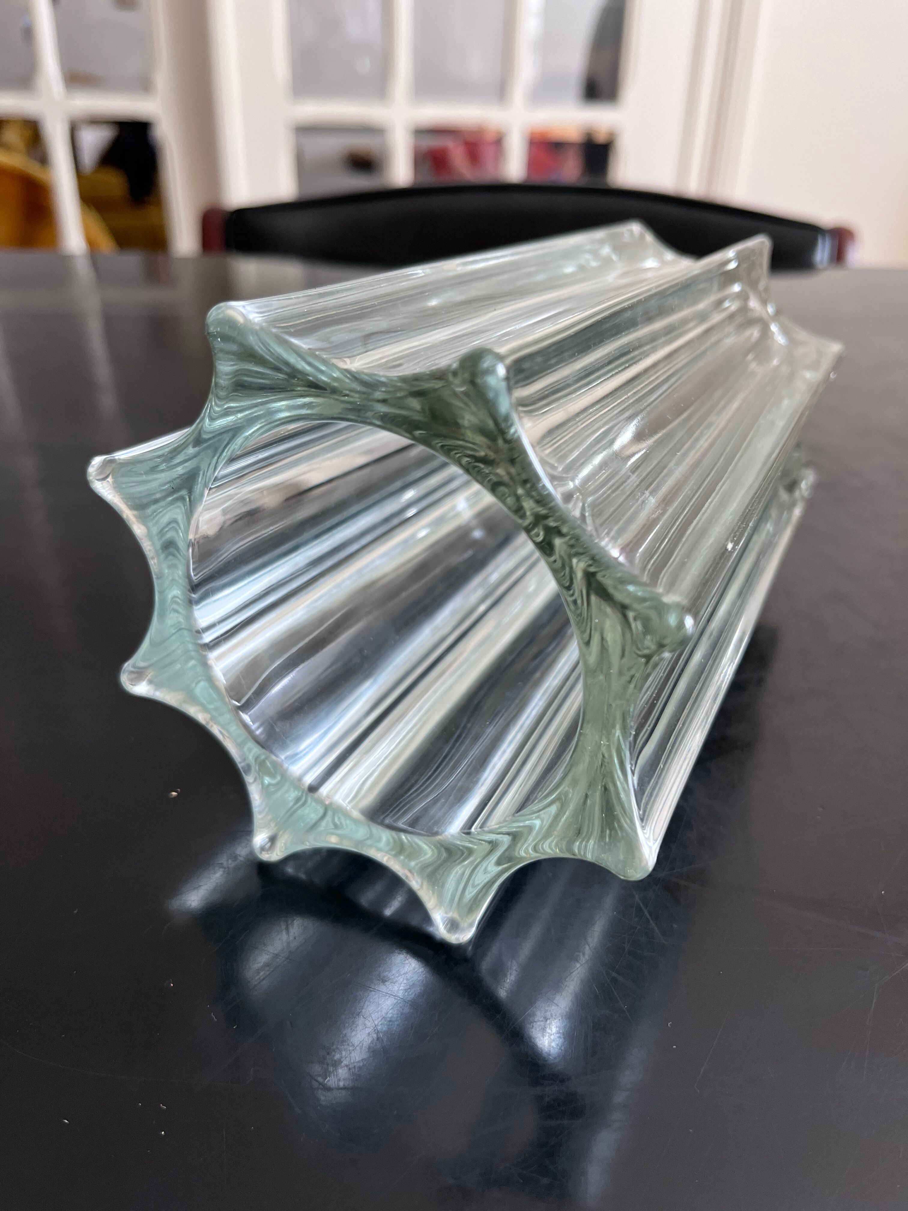 Molded glass vase from the 50s