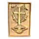 Panneau d’église en bois doré sculpté XIX