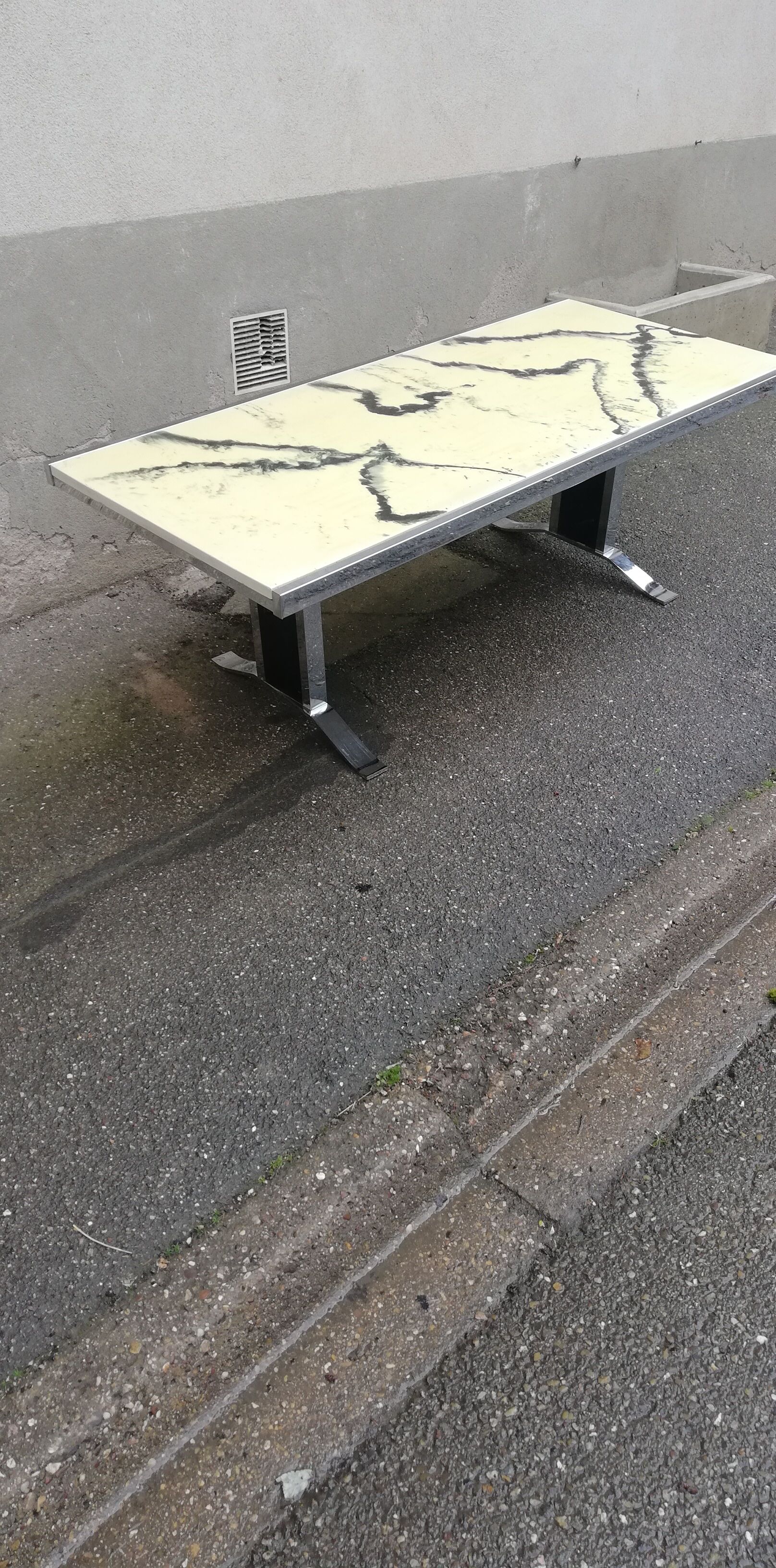 Vintage chrome and bakelite coffee table