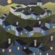 Vintage Handwoven Tapestry Village Scene Under the Full Moon