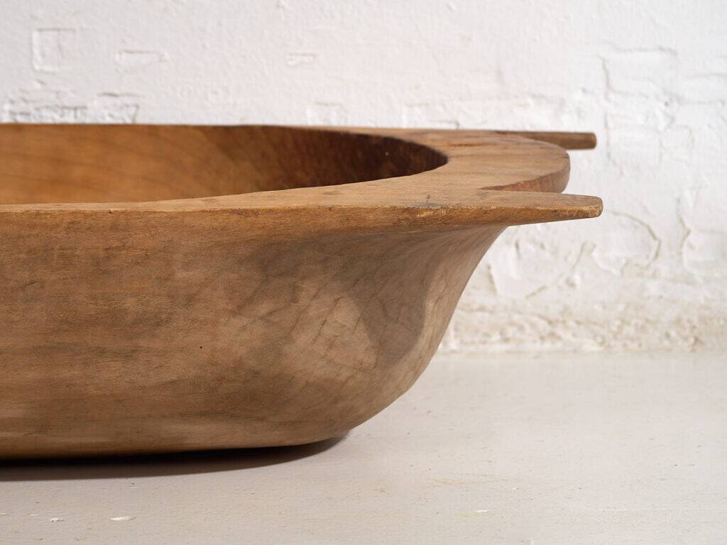 Antique solid wood wabi-sabi bowl (c.1900) #9