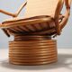 Pair of swivel armchairs in bamboo, 1960s