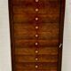 19th century mahogany and veneer cardboard or notary cabinet