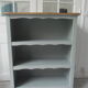 Small vintage library patinated green of grey wood tray