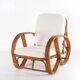 "Bretzel" armchair in rattan