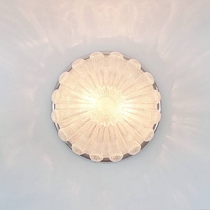 Large Mid-Century Flower Shaped Flush Mount or Ceiling Lamp from Limburg, Germany, 1970s