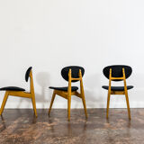 Set of 3 chairs by Juliusz Kędziorek 1960's