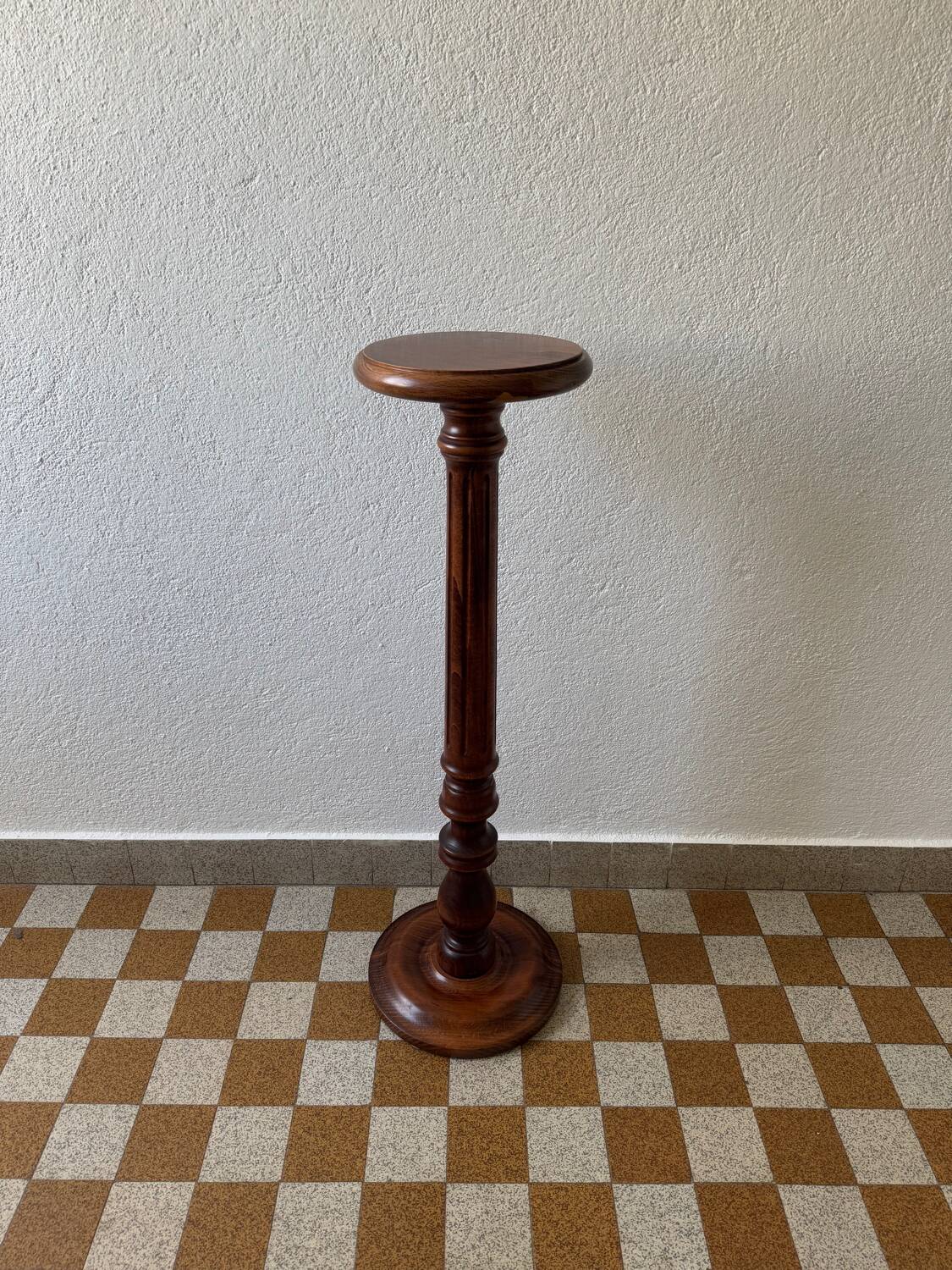 Vintage carved wooden column