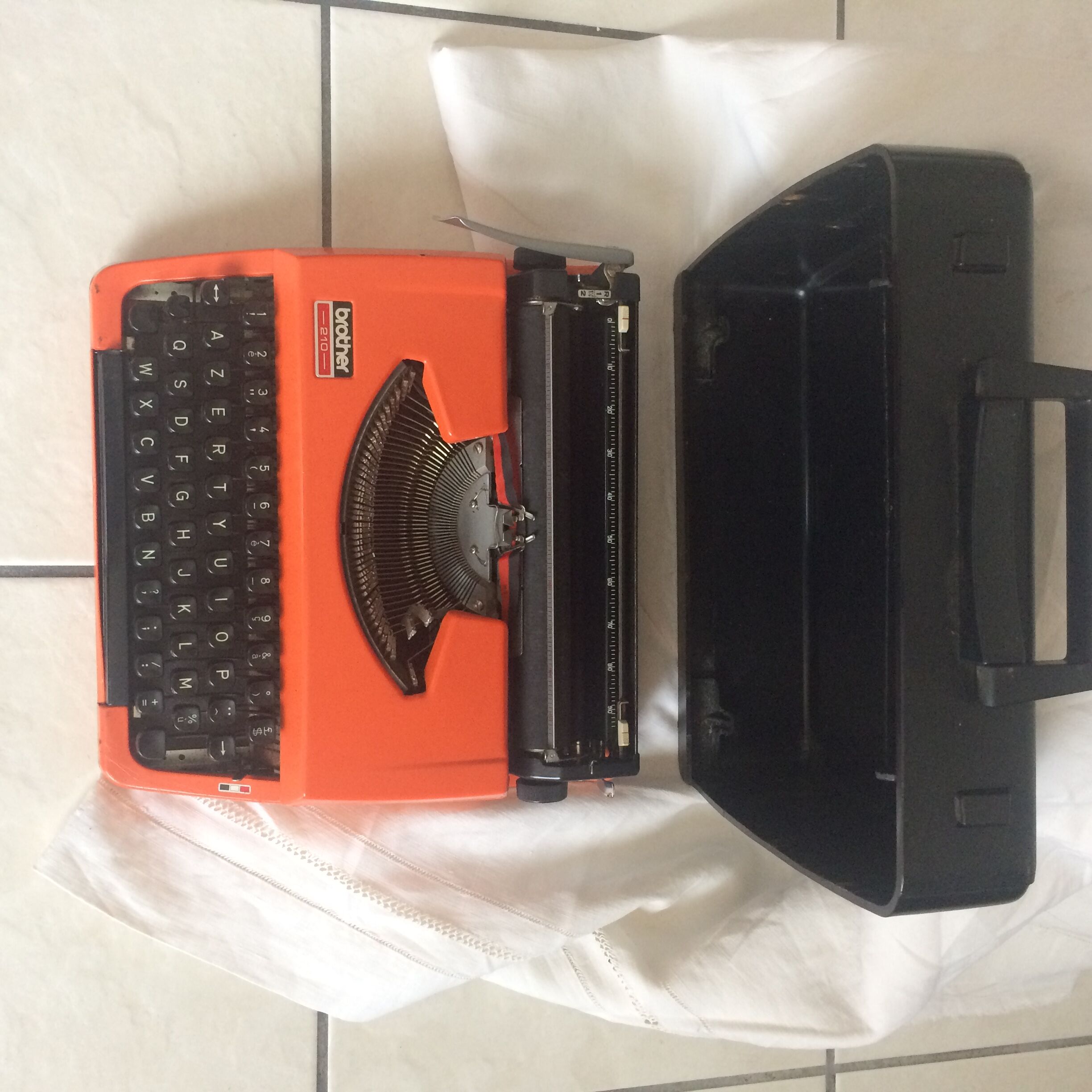 Typewriter orange and black Brother 210