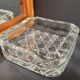 Lot 3 vide-poches verre ciselé