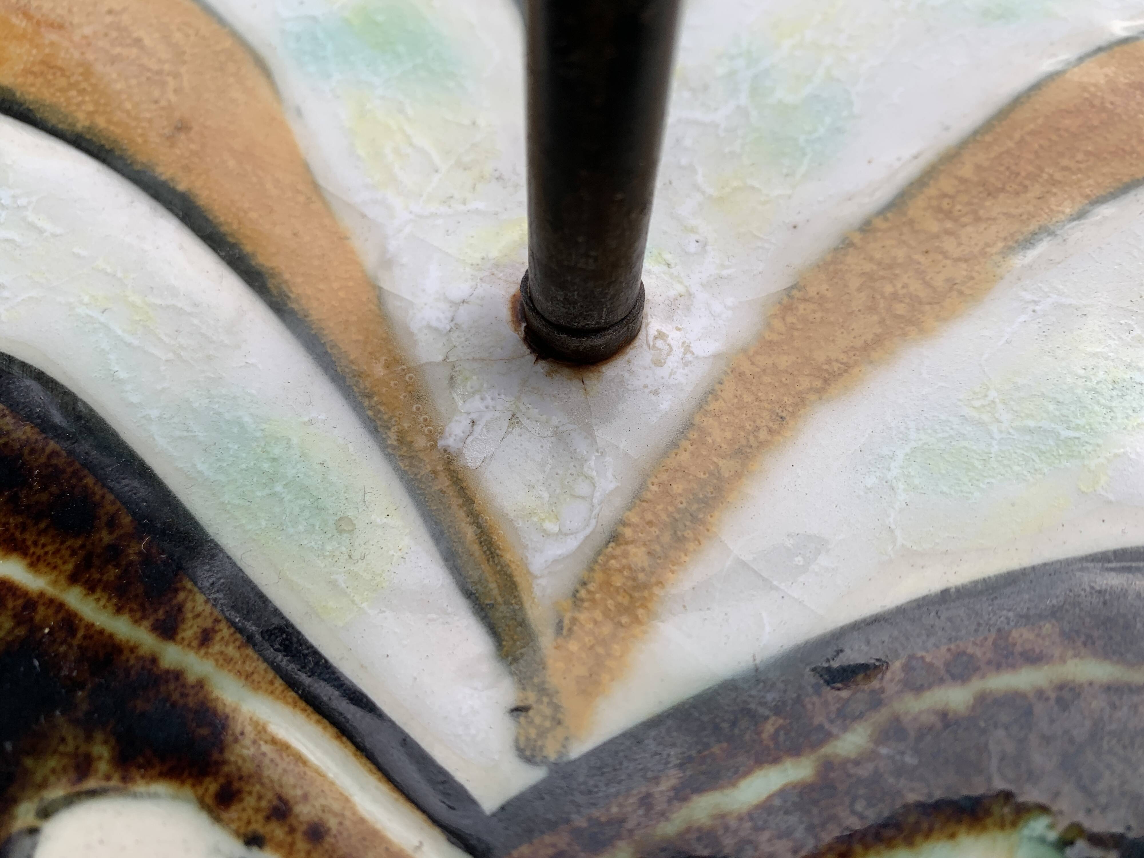 Cheese tray, Vallauris ceramics, unique piece, 1960