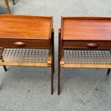 Set of 2 modernist Danish teak bedside tables by Søren Rasmussen, 1964