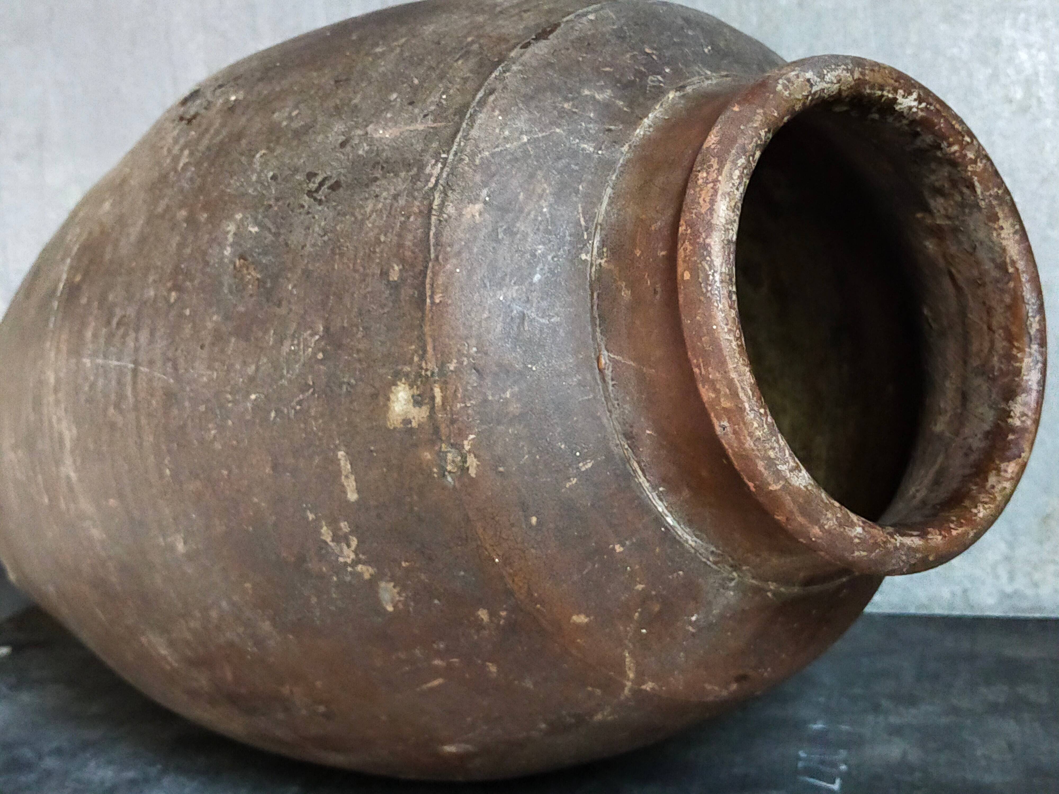 XXL traditional pottery old 19th century folk art 42 cm