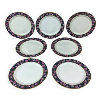 7 Limoges porcelain dessert plates