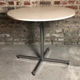 70'S vintage chrome round table and chrome feet