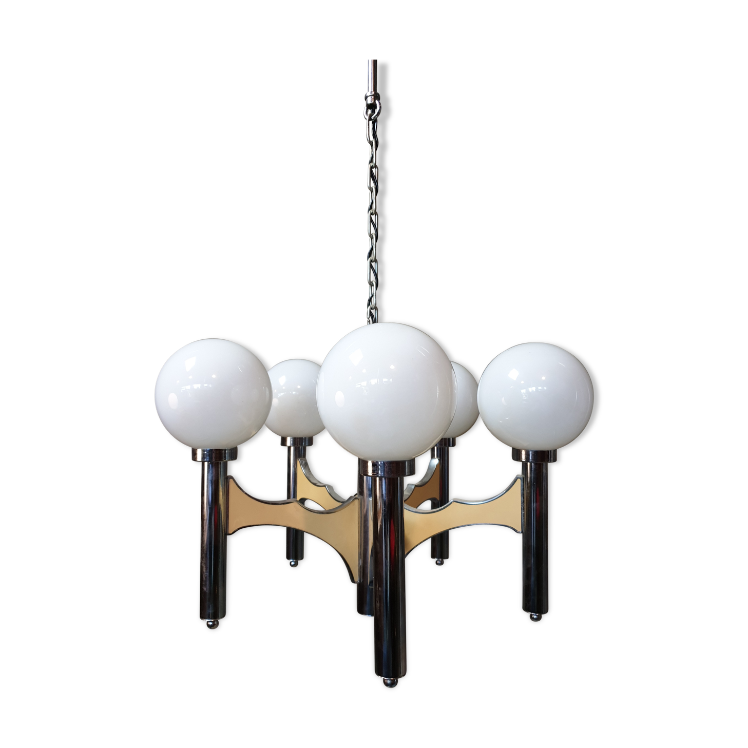 Vintage chrome ceiling lamp