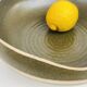 Vintage stoneware salad bowl – organic centrepiece – 1970s