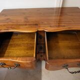 Louis XV style crossbow commode in solid walnut