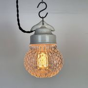 Vintage White Porcelain Pendant Light, 1970s