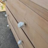 Natural wood chest of drawers