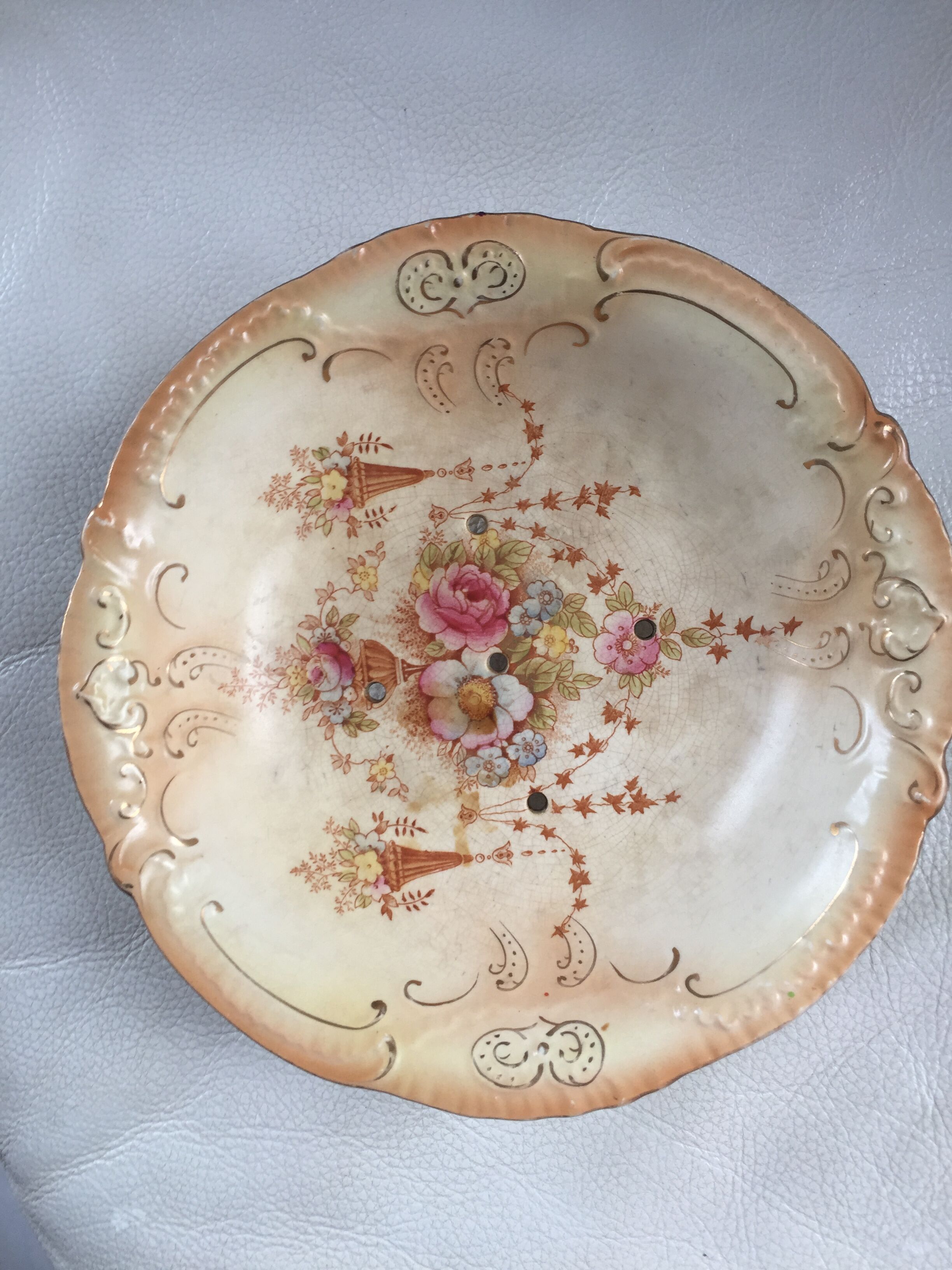 Vintage English drainer of the early twentieth century - Crown Devon Fieldings