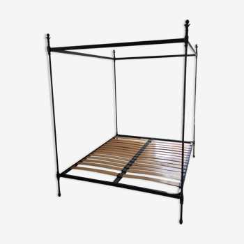 Wrought iron canopy bed