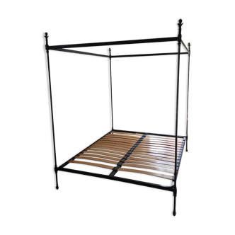 Wrought iron canopy bed