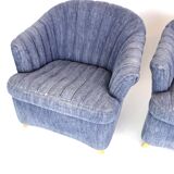 Pair of velvet armchairs "dux"
